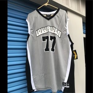 LOWRIDER Jersey tank grey white NWT vintage 2x